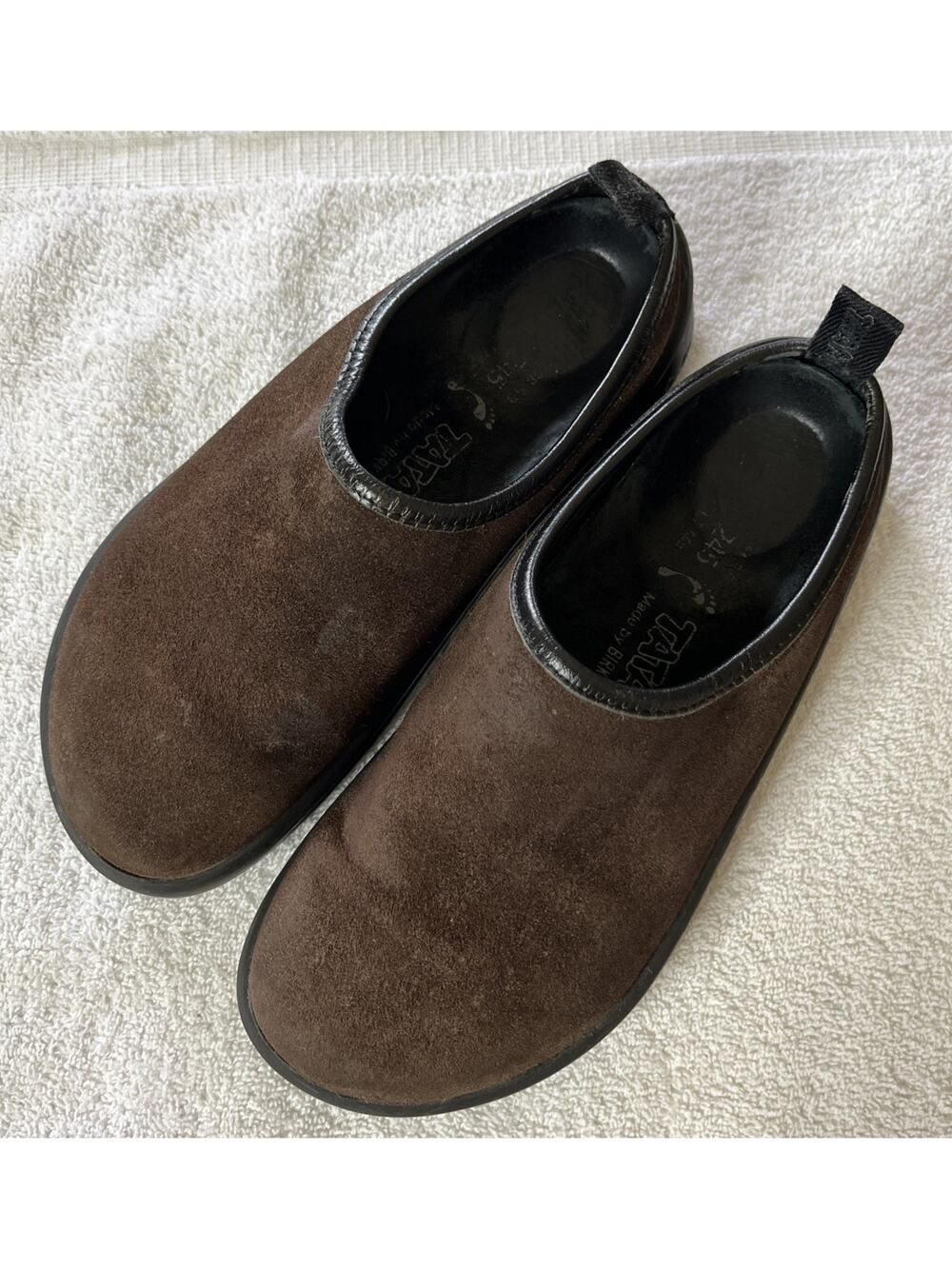 Tatami Birkenstock EU 38 US 7-7.5 Med/Narrow Brown Suede Slip Ons Shoes
